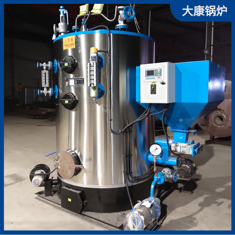 生物质锅炉100kg河南大康锅炉有限公司1.5吨立式热水锅炉
